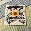 SPREAD SUNSHINE Colored Wall Art Ceramic Tile Sign Gift Home Decor Positive Quote Affirmation Handmade Sign Country Farmhouse Gift Campers RV Gift Home and Living Wall Hanging - JAMsCraftCloset