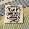 LIFE LIFE Colored Wall Art Ceramic Tile Sign Gift Home Decor Positive Quote Affirmation Handmade Sign Country Farmhouse Gift Campers RV Gift Home and Living Wall Hanging - JAMsCraftCloset