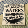 DEEP WATERS Wall Art Ceramic Tile Sign Gift Home Decor Positive Quote Affirmation Handmade Sign Country Farmhouse Gift Campers RV Gift Home and Living Wall Hanging - JAMsCraftCloset