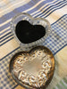 Trinket Box Heart Shaped Silver Plate Top Leaded Glass Bottom Vintage Collectible Heart Collector Silver Collector Trinket Box Collector Gift JAMsCraftCloset