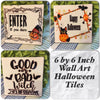 ENTER IF YOU DARE Wall Art Ceramic Tile Sign Gift Home Decor Halloween Decor Gift Idea Handmade Sign Country Farmhouse Gift Campers RV Gift Home and Living Wall Hanging - JAMsCraftCloset