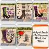 IF THE SHOE FITS PUMPKIN Wall Art Ceramic Tile Sign Gift Home Decor Halloween Decor Gift Idea Handmade Sign Country Farmhouse Gift Campers RV Gift Home and Living Wall Hanging - JAMsCraftCloset