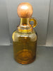 Bottle Jug Amber Glass Twist On Wooden Ball Lid Made in Japan - JAMsCraftCloset