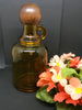 Bottle Jug Amber Glass Twist On Wooden Ball Lid Made in Japan - JAMsCraftCloset