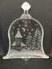 Candy Dish Bell Shaped Vintage Embossed Trinket Plate Dish Church Christmas Trees - JAMsCraftCloset
