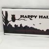 HAPPY HALLOWEEN Owl Haunted House Wall Art Ceramic Tile Sign Gift Home Holiday Halloween Decor  Handmade Sign Country Farmhouse Gift Campers RV Gift Home and Living Wall Hanging - JAMsCraftCloset