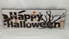 HAPPY HALLOWEEN Witch Hat and Ghost Wall Art Ceramic Tile Sign Gift Home Holiday Halloween Decor  Handmade Sign Country Farmhouse Gift Campers RV Gift Home and Living Wall Hanging - JAMsCraftCloset