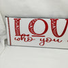 LOVE WHO YOU ARE Ceramic Tile Decal Sign Wall Art Wedding Gift Idea Home Country Decor Affirmation Wedding Decor Positive Saying - JAMsCraftCloset