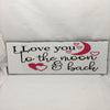 LOVE YOU TO THE MOON AND BACK Ceramic Tile Decal Sign Wall Art Wedding Gift Idea Home Country Decor Affirmation Wedding Decor Positive Saying - JAMsCraftCloset
