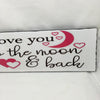 LOVE YOU TO THE MOON AND BACK Ceramic Tile Decal Sign Wall Art Wedding Gift Idea Home Country Decor Affirmation Wedding Decor Positive Saying - JAMsCraftCloset