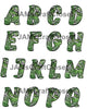 ALPHABET SET Digital Graphic Design Typography Clipart SVG-PNG Sublimation JUNGLE LEAVES Design Download Crafters Delight - JAMsCraftCloset