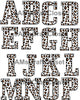 ALPHABET SET Digital Graphic Design Typography Clipart SVG-PNG Sublimation Leopard Print Design Download Crafters Delight - JAMsCraftCloset