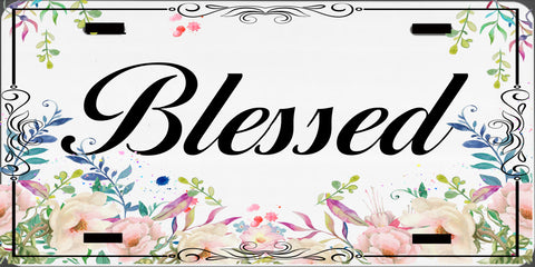 License Vanity Plate Front Plate Clever Funny Custom Plate Car Tag BLESSED 2 Sublimation on Metal Gift Idea - JAMsCraftCloset