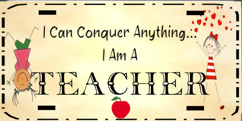 License Vanity Plate Front Plate Clever Funny Custom Plate Car Tag I AM A TEACHER Sublimation on Metal Gift Idea - JAMsCraftCloset