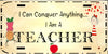 License Plate Digital Graphic Design Download I AM A TEACHER SVG-PNG-JPEG Sublimation Crafters Delight - JAMsCraftCloset