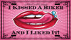 Motorcycle License Vanity Plate Custom Tag Front Clever Funny Unique I KISSED A BIKER Sublimation on Metal -  JAMsCraftCloset