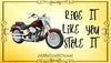 Motorcycle License Vanity Plate Custom Tag Front Clever Funny Unique RIDE IT LIKE YOU STOLE IT Sublimation on Metal - JAMsCraftCloset