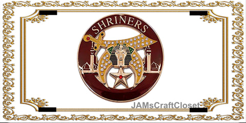License Vanity Plate Front Plate Clever Funny Custom Plate Car Tag SHRINERS 1 Sublimation on Metal Gift Crafters Delight - JAMsCraftCloset