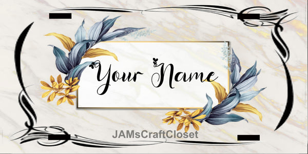 License Plate Personalized Vanity Plate NAME 10 Gift Idea Made By Sublimation on Metal Car Decor - JAMsCraftCloset