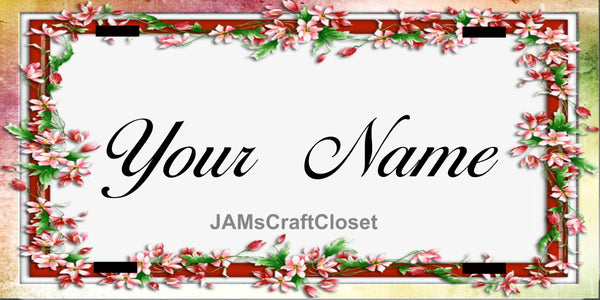 License Plate Personalized Vanity Plate NAME 14 Gift Idea Made By Sublimation on Metal Car Decor - JAMsCraftCloset