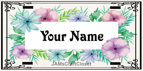 License Plate Personalized Vanity Plate NAME 18 Gift Idea Made By Sublimation on Metal Car Decor - JAMsCraftCloset