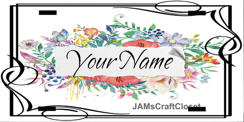 License Plate Personalized Vanity Plate NAME 28 Gift Idea Made By Sublimation on Metal Car Decor - JAMsCraftCloset