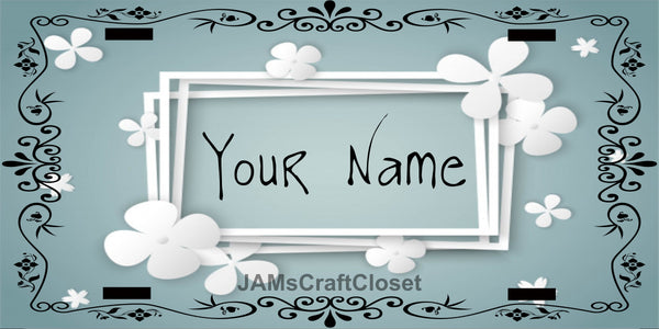 License Plate Personalized Vanity Plate NAME 9 Gift Idea Made By Sublimation on Metal Car Decor - JAMsCraftCloset