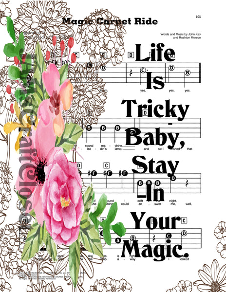 LIFE IS TRICKY BABY Digital Graphic SVG-PNG-JPEG Download Positive Saying Love Crafters Delight {{ JAMsCraftCloset }}