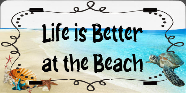 License Plate Digital Graphic Design Download LIFE IS BETTER AT THE BEACH SVG-PNG-JPEG Sublimation Crafters Delight {{ JAMsCraftCloset }}