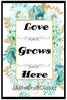 Garden Flag Digital Design Sublimation Graphic SVG-PNG-JPEG Download LOVE GROWS HERE 2 Crafters Delight - JAMsCraftCloset 