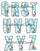 ALPHABET SET Digital Graphic Design Typography Clipart SVG-PNG Sublimation FISHING GIRL Kids Children Design Download Crafters Delight - JAMsCraftCloset