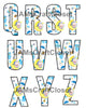 ALPHABET SET Digital Graphic Design Typography Clipart SVG-PNG Sublimation BABY BOY MOON Kids Children Design Download Crafters Delight - JAMsCraftCloset