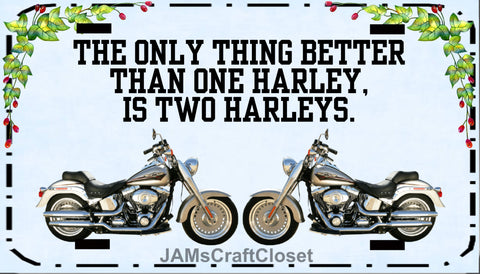 License Plate Motorcycle Digital Graphic Design Download THE ONLY THING BETTER THAN ONE HARLEY SVG-PNG-JPEG Sublimation Crafters Delight - JAMsCraftCloset