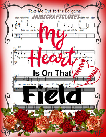 MY HEART IS ON THE FIELD - DIGITAL GRAPHICS  My digital SVG, PNG and JPEG Graphic downloads for the creative crafter are graphic files for those that use the Sublimation or Waterslide techniques - JAMsCraftCloset