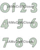 NUMBER SETS Digital Graphic Design Typography Clipart SVG-PNG Sublimation AQUA GRUNGE RETRO SPIRAL Design Download Crafters Delight - JAMsCraftCloset