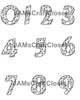 NUMBER SETS Digital Graphic Design Typography Clipart SVG-PNG Sublimation BLACK FLORAL WHITE BACKGROUND Design Download Crafters Delight - JAMsCraftCloset
