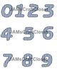 NUMBER SETS Digital Graphic Design Typography Clipart SVG-PNG Sublimation BLUE WHITE STRIPE Design Download Crafters Delight - JAMsCraftcloset