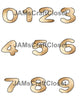 NUMBER SETS Digital Graphic Design Typography Clipart SVG-PNG Sublimation GOLD PRINT Design Download Crafters Delight - JAMsCraftCloset