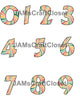 NUMBER SETS Digital Graphic Design Typography Clipart SVG-PNG Sublimation GRUNGE RETRO BURST Design Download Crafters Delight - JAMsCraftCloset
