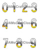 NUMBER SETS Digital Graphic Design Typography Clipart SVG-PNG Sublimation SILVER GOLD METALIC Industrial Design Download Crafters Delight - JAMsCraftCloset