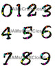 NUMBER SETS Digital Graphic Design Typography Clipart SVG-PNG Sublimation BUBBLES BLACK BACKGROUND Design Download Crafters Delight - JAMsCraftCloset