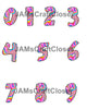 NUMBER SETS Digital Graphic Design Typography Clipart SVG-PNG Sublimation PSYCHEDELIC 3 Design Download Crafters Delight - JAMsCraftCloset