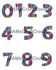NUMBER SETS Digital Graphic Design Typography Clipart SVG-PNG Sublimation PSYCHEDELIC 5 Design Download Crafters Delight - JAMsCraftCloset