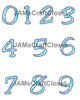 NUMBER SETS Digital Graphic Design Typography Clipart SVG-PNG Sublimation BLUE PURPLE SPARKLES Design Download Crafters Delight - JAMsCraftCloset