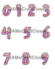 NUMBER SETS Digital Graphic Design Typography Clipart SVG-PNG Sublimation GROOVY PURPLE FLORAL Design Download Crafters Delight - JAMsCraftCloset