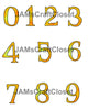 NUMBER SETS Digital Graphic Design Typography Clipart SVG-PNG Sublimation YELLOW ORANGE PRINT Design Download Crafters Delight - JAMsCraftCloset