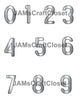 NUMBER SETS Digital Graphic Design Typography Clipart SVG-PNG Sublimation BRUSHED METAL METALIC Industrial Design Download Crafters Delight - JAMsCraftCloset