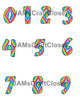 NUMBER SETS Digital Graphic Design Typography Clipart SVG-PNG Sublimation PSYCHEDELIC 4 Design Download Crafters Delight - JAMsCraftCloset