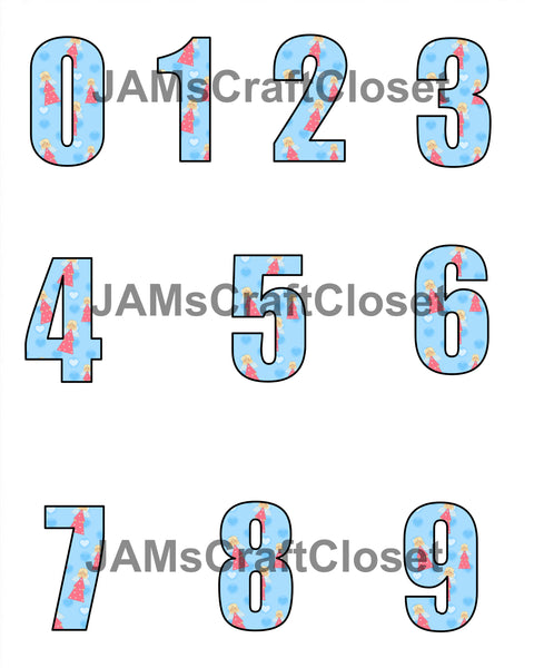 NUMBER SETS Digital Graphic Design Typography Clipart SVG-PNG Sublimat ...