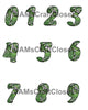 NUMBER SETS Digital Graphic Design Typography Clipart SVG-PNG Sublimation JUNGLE LEAVES Design Download Crafters Delight - JAMsCraftCloset